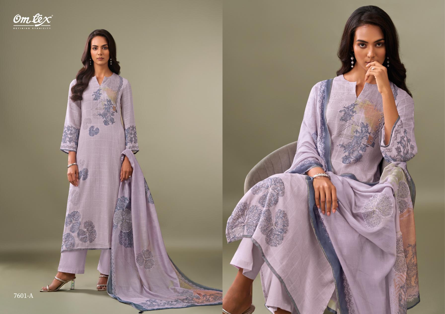 VIBRANCE BY OMTEX LINEN COTTON CHECKS SHOP TRENDY DRESS MATERIALS