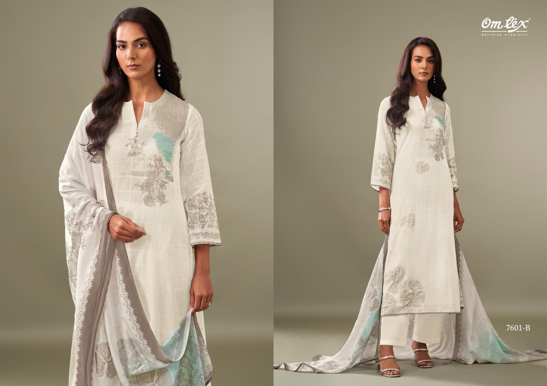 VIBRANCE BY OMTEX LINEN COTTON CHECKS SHOP TRENDY DRESS MATERIALS