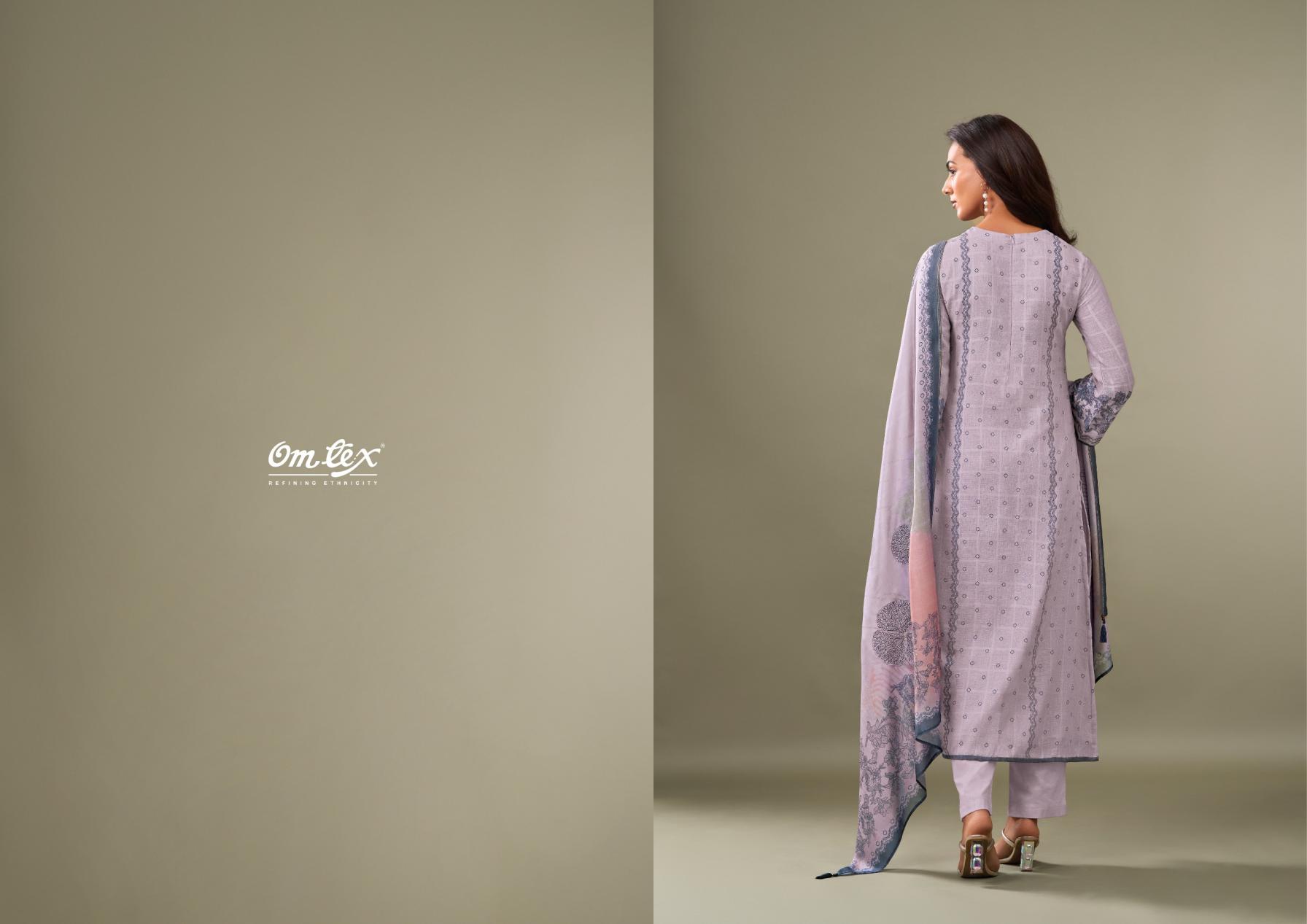 VIBRANCE BY OMTEX LINEN COTTON CHECKS SHOP TRENDY DRESS MATERIALS