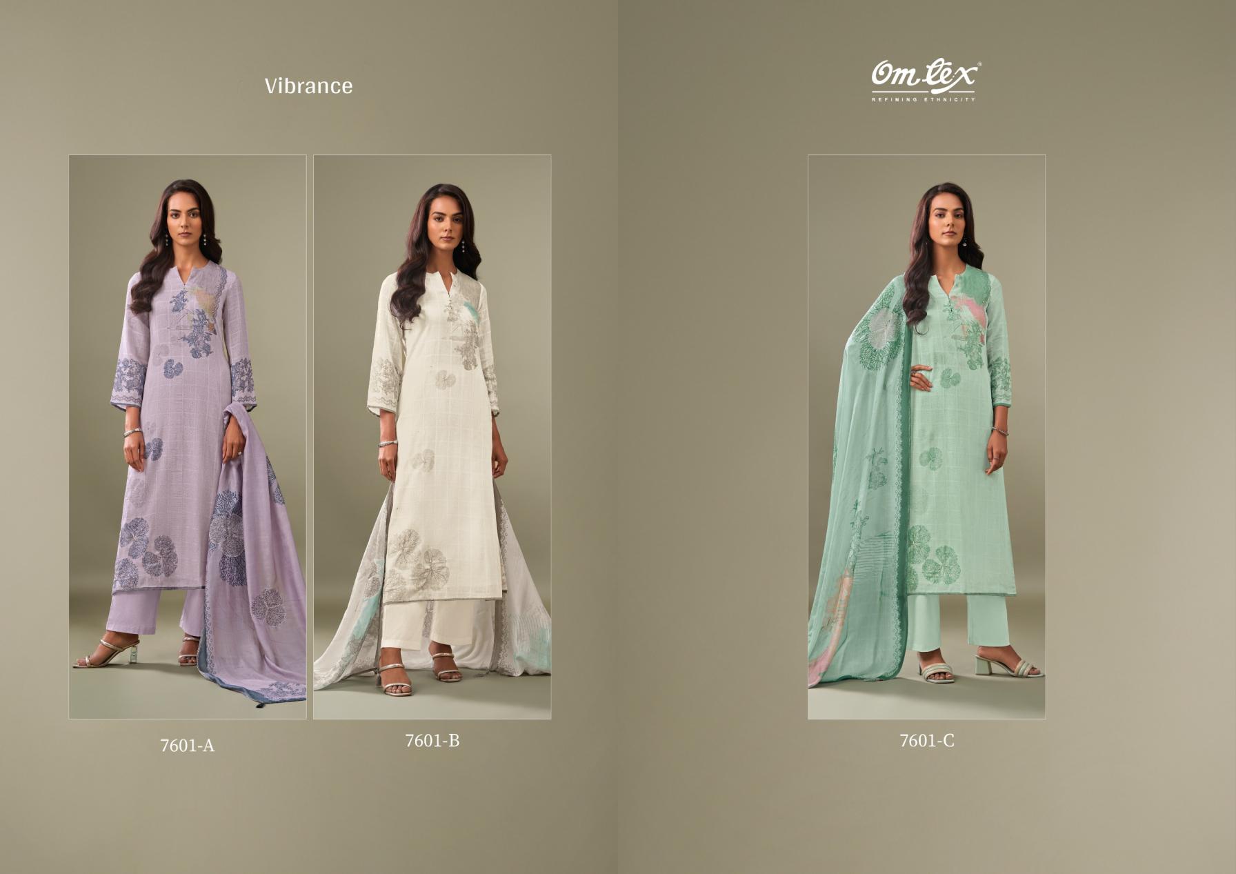 VIBRANCE BY OMTEX LINEN COTTON CHECKS SHOP TRENDY DRESS MATERIALS