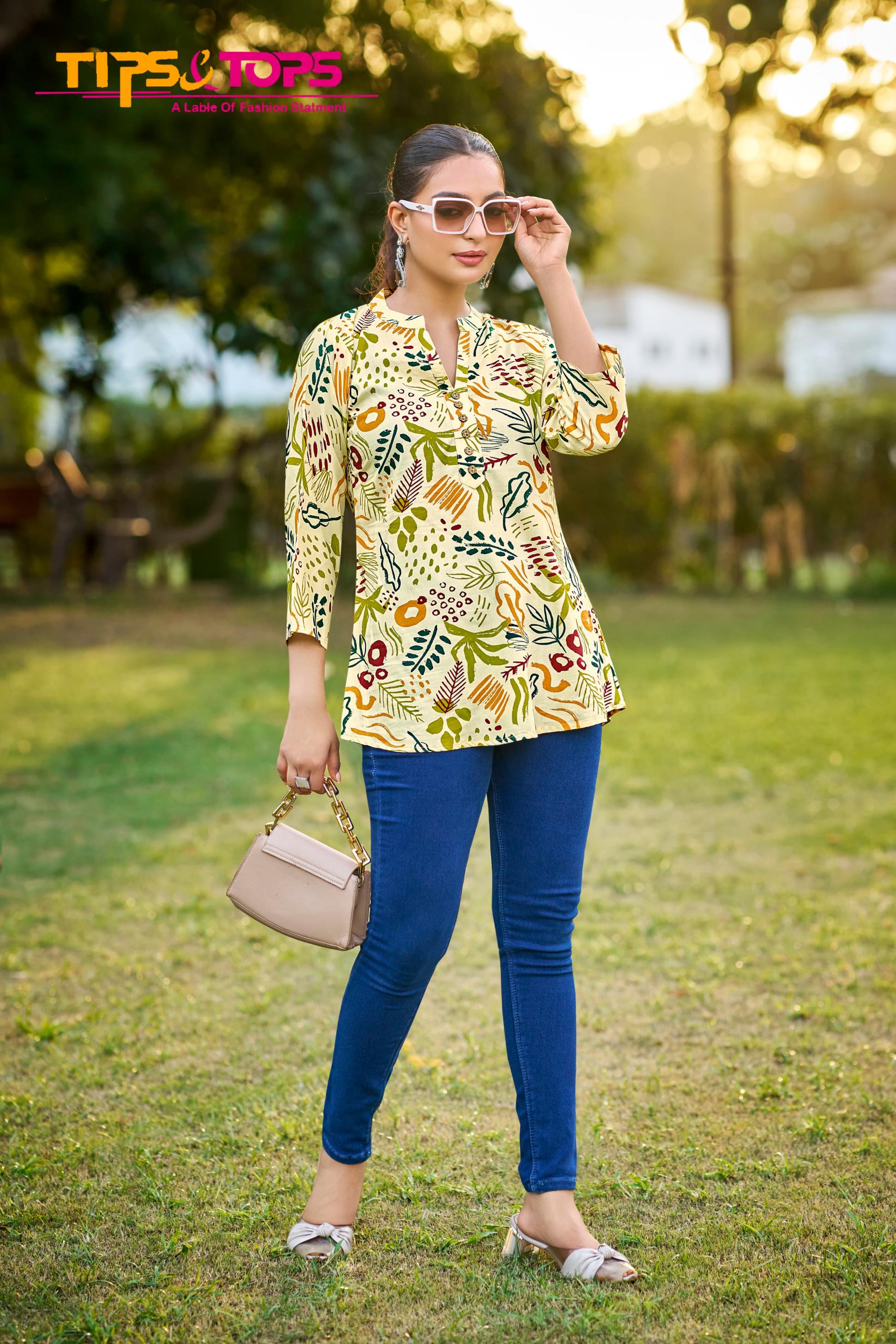 BABY VOL 7 BY TIPS AND TOPS RAYON READYMADE CLASSIC TOP FOR WOMENS
