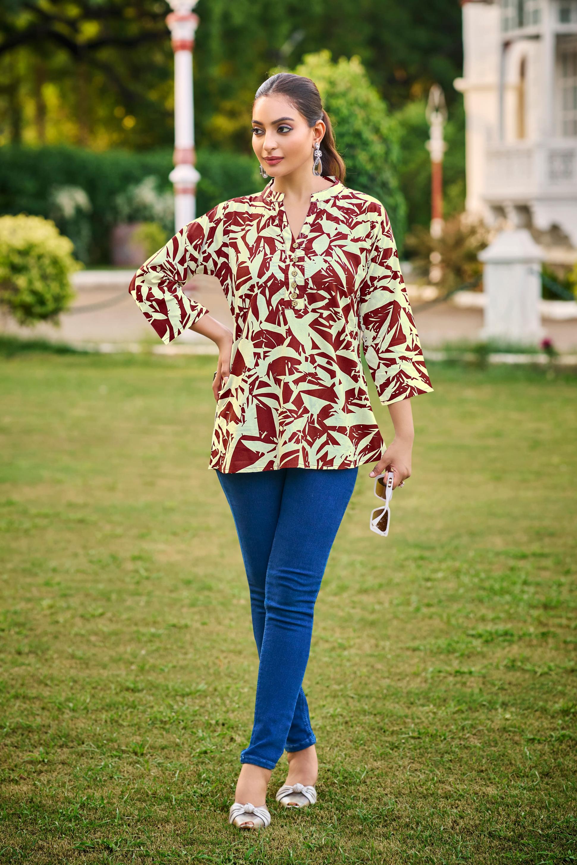BABY VOL 7 BY TIPS AND TOPS RAYON READYMADE CLASSIC TOP FOR WOMENS