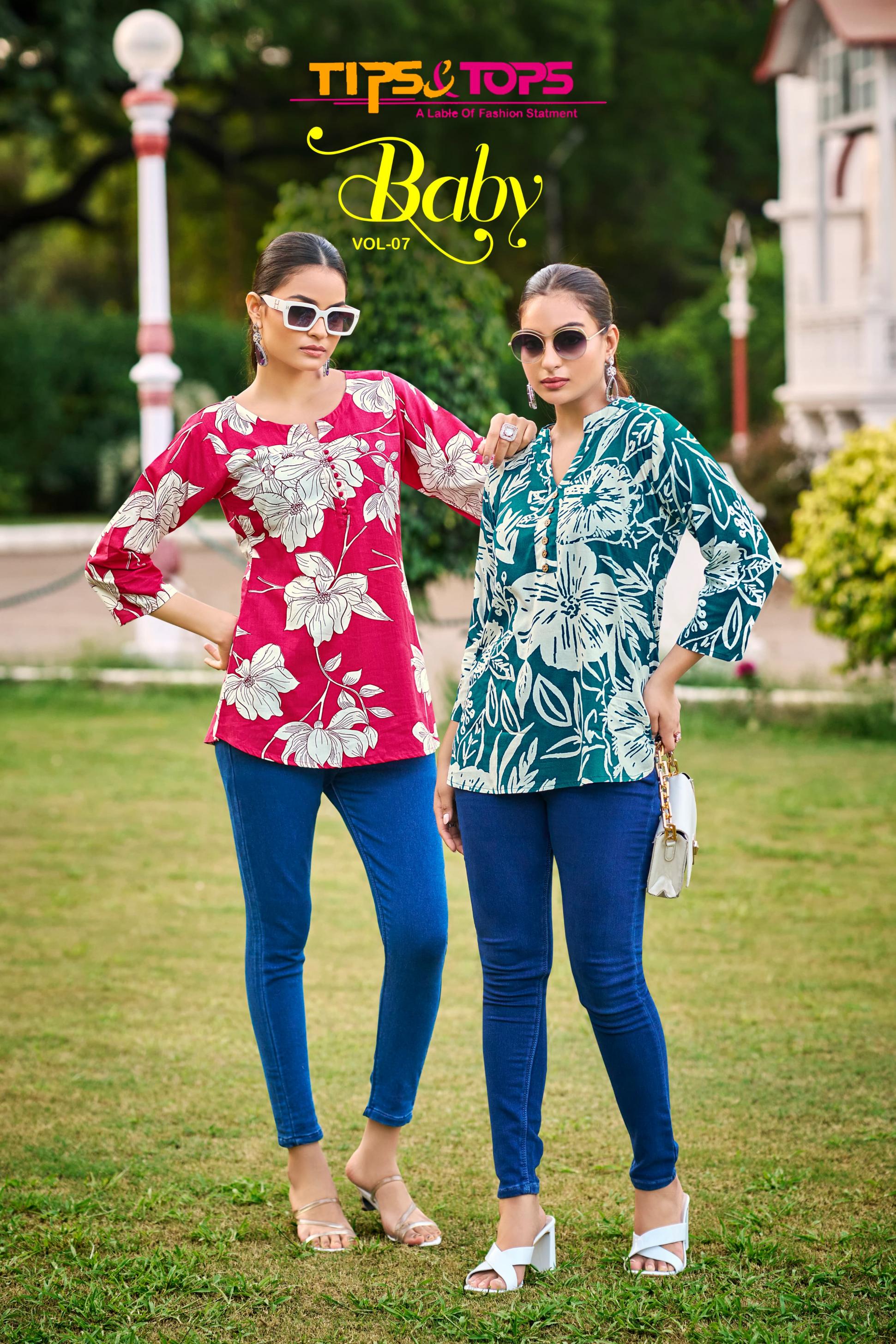 BABY VOL 7 BY TIPS AND TOPS RAYON READYMADE CLASSIC TOP FOR WOMENS