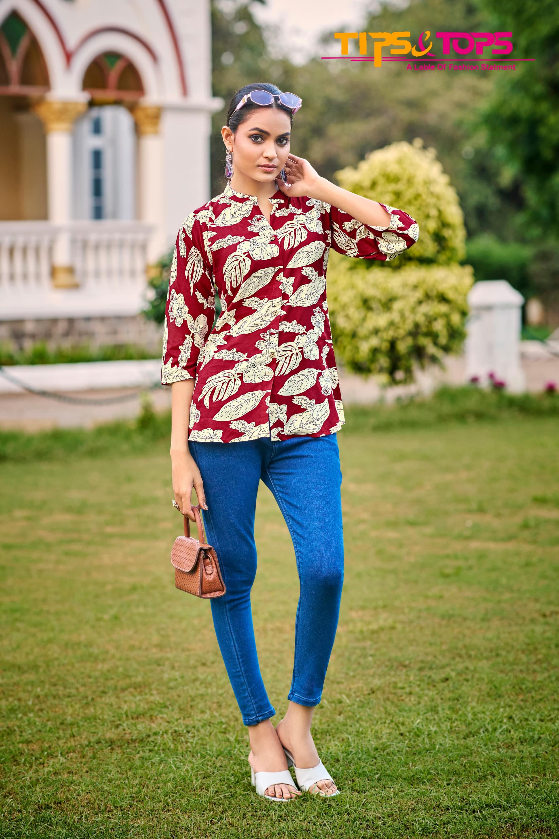 BABY VOL 7 BY TIPS AND TOPS RAYON READYMADE CLASSIC TOP FOR WOMENS
