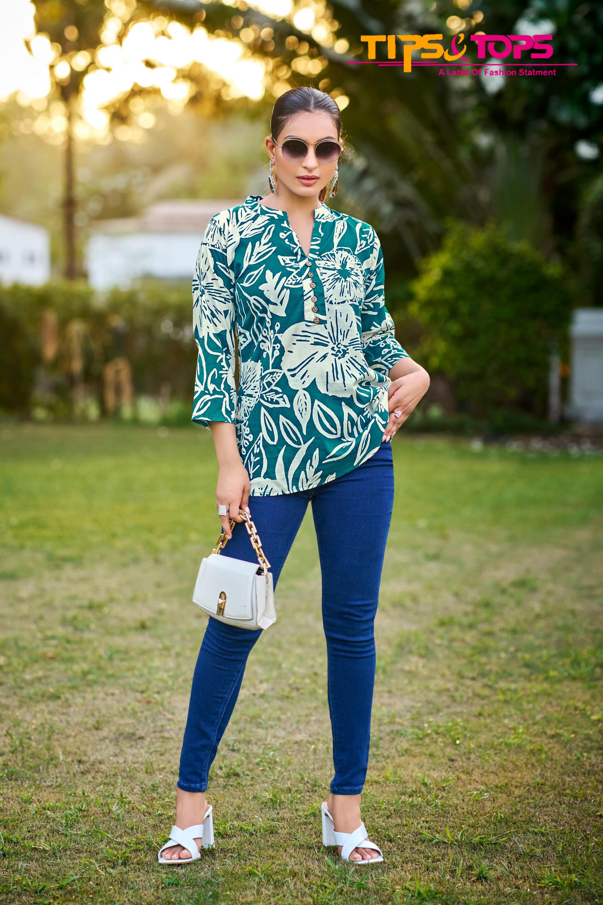 BABY VOL 7 BY TIPS AND TOPS RAYON READYMADE CLASSIC TOP FOR WOMENS