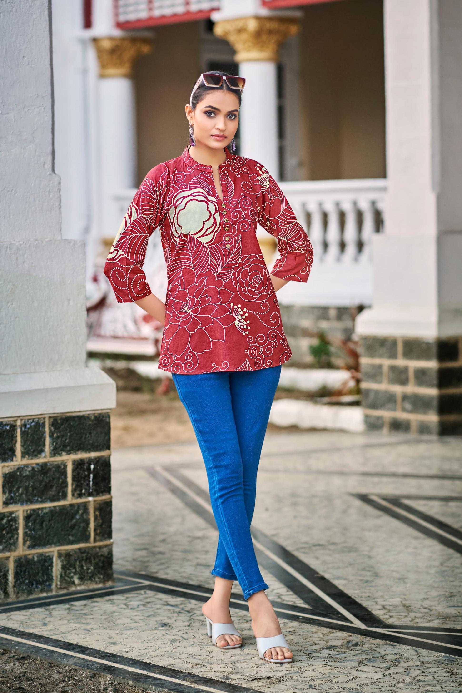BABY VOL 7 BY TIPS AND TOPS RAYON READYMADE CLASSIC TOP FOR WOMENS