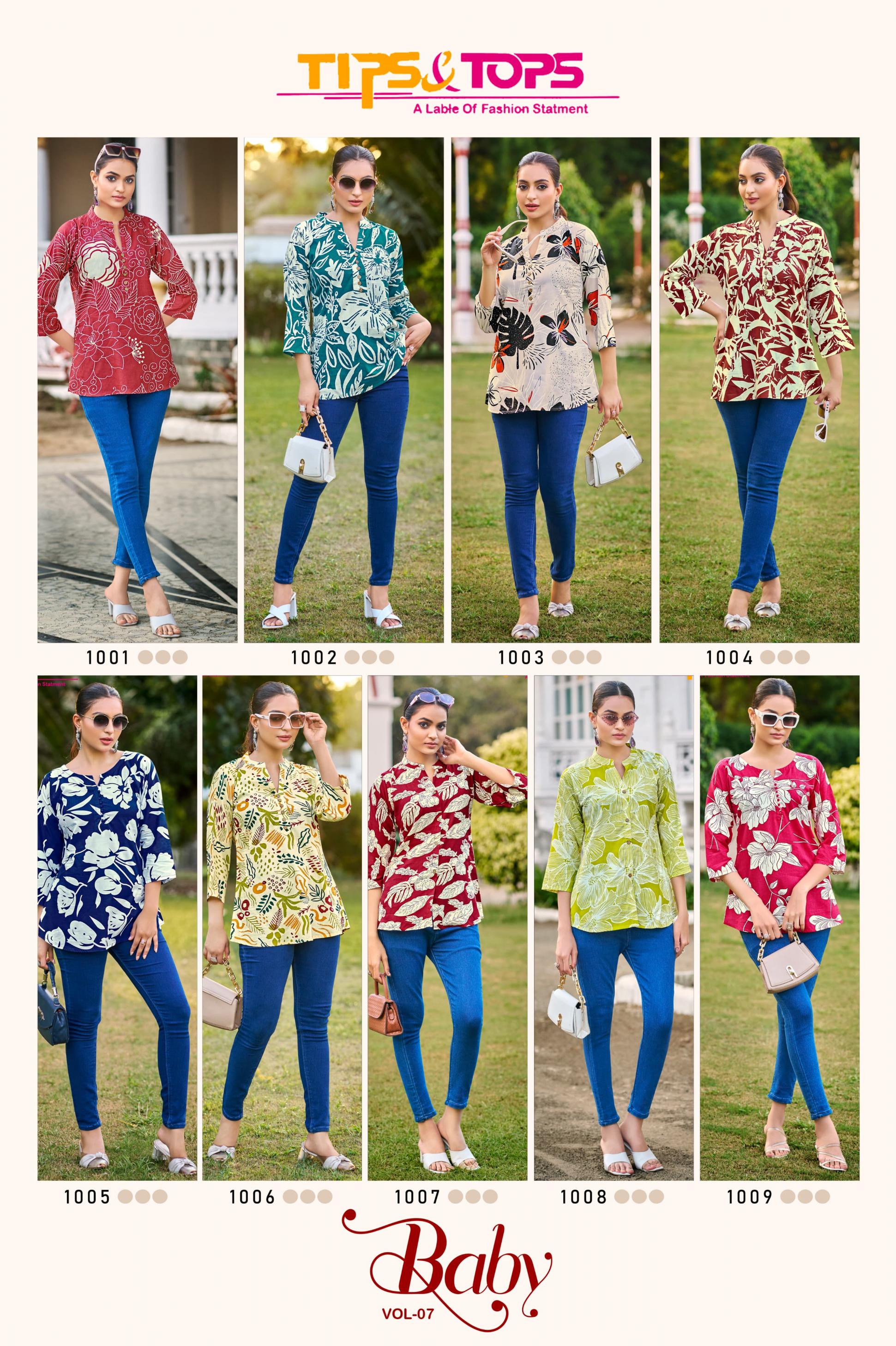 BABY VOL 7 BY TIPS AND TOPS RAYON READYMADE CLASSIC TOP FOR WOMENS