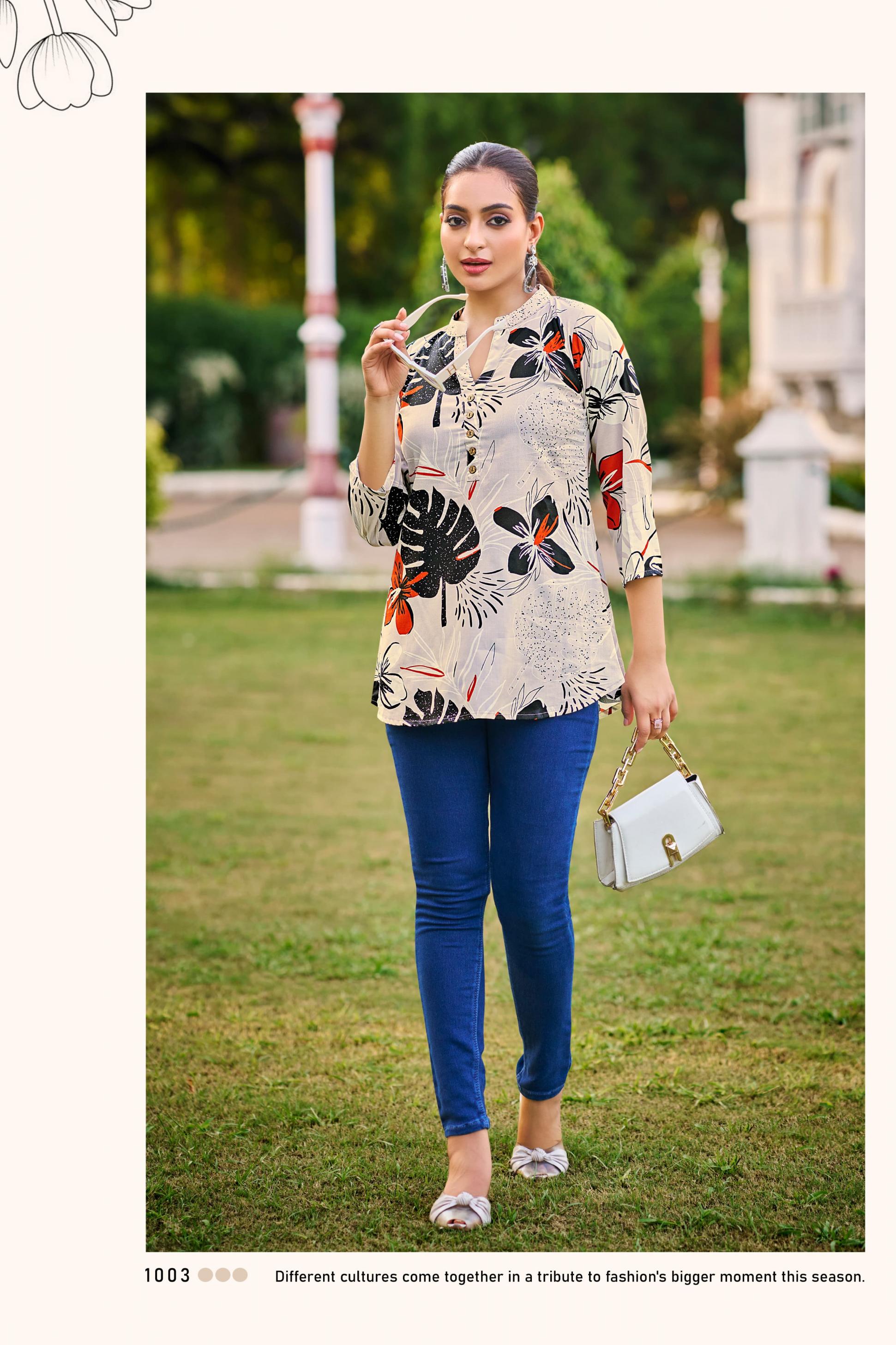 BABY VOL 7 BY TIPS AND TOPS RAYON READYMADE CLASSIC TOP FOR WOMENS