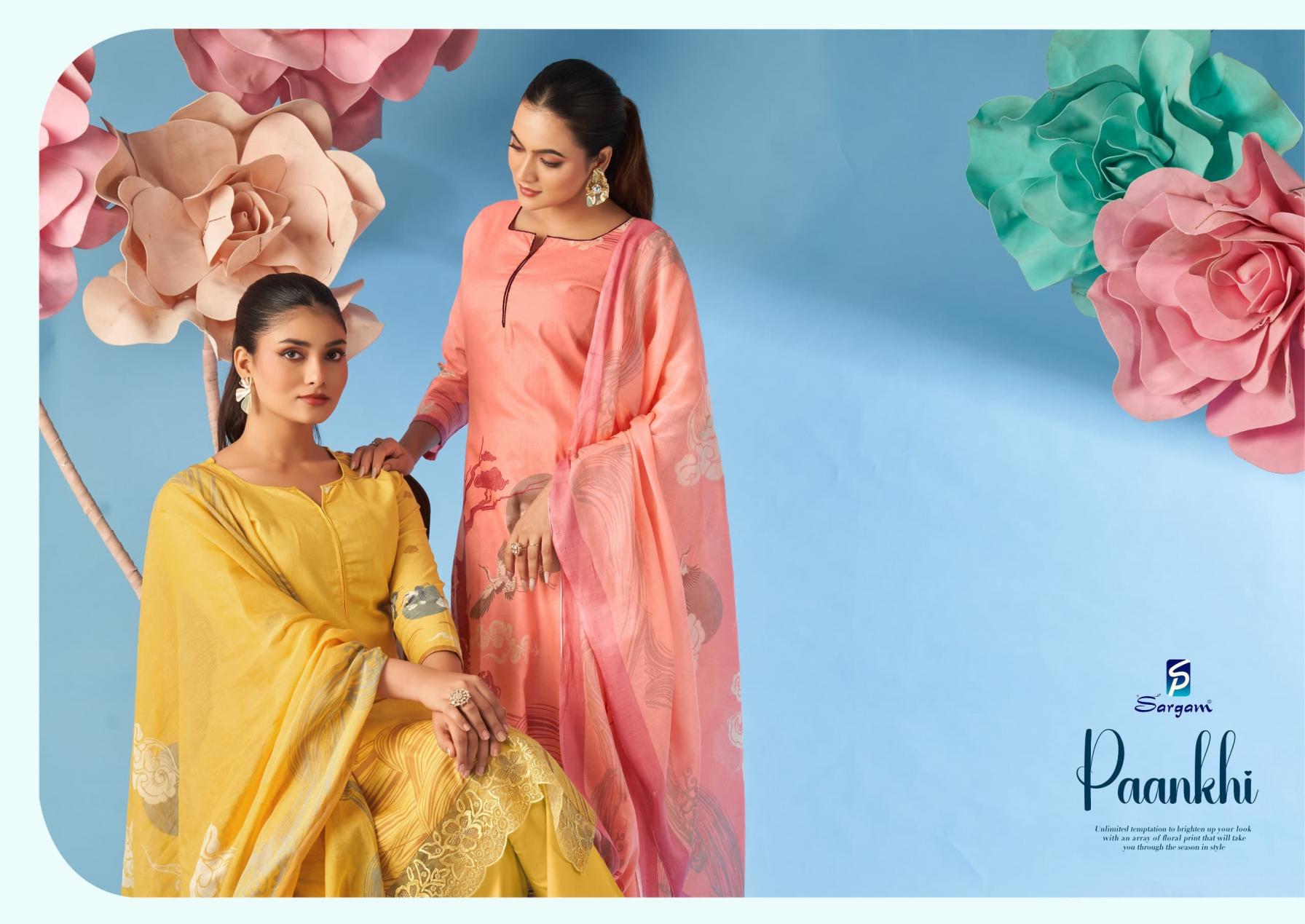 PAANKHI BY SARGAM CAMBRIC PRINT HIT DESIGN UNSTITCH SALWAR KAMEEZ