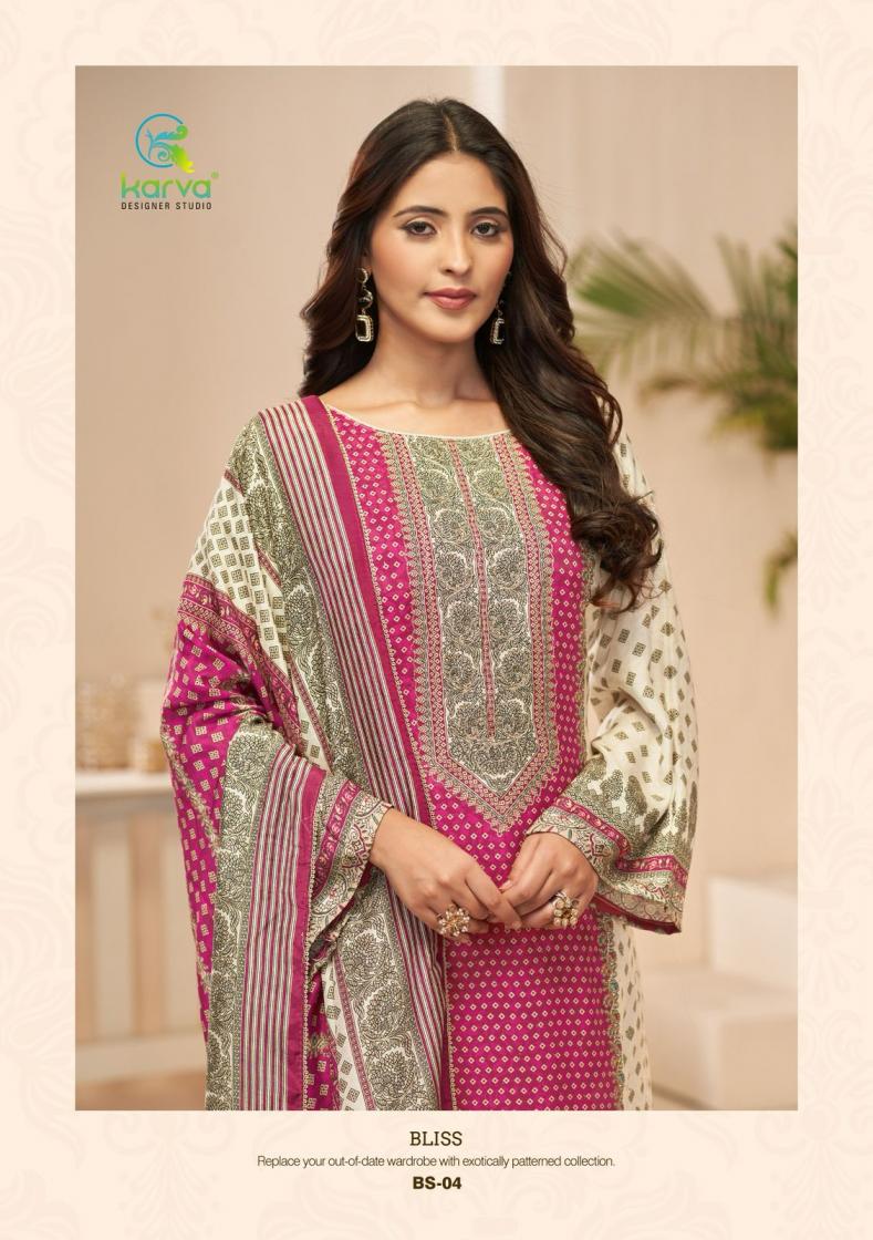 KARVA DESIGNER BLISS VISCOSE MUSLIN AMAZING SUIT FOR WOMENS