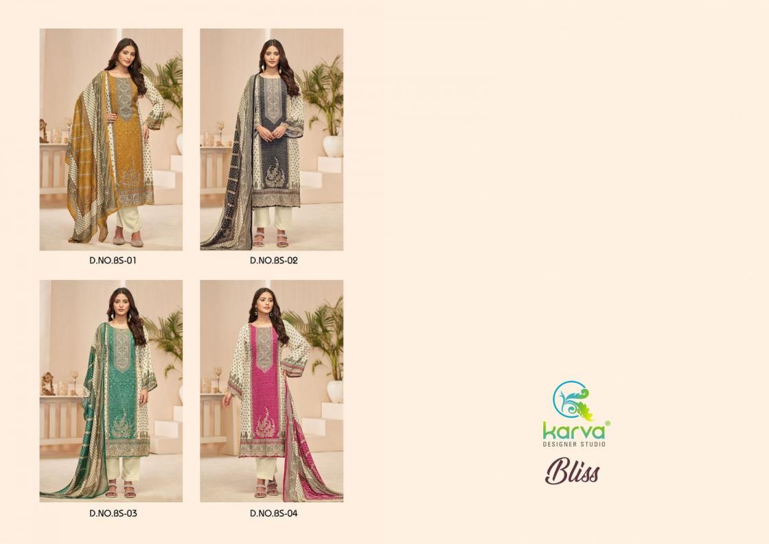 KARVA DESIGNER BLISS VISCOSE MUSLIN AMAZING SUIT FOR WOMENS