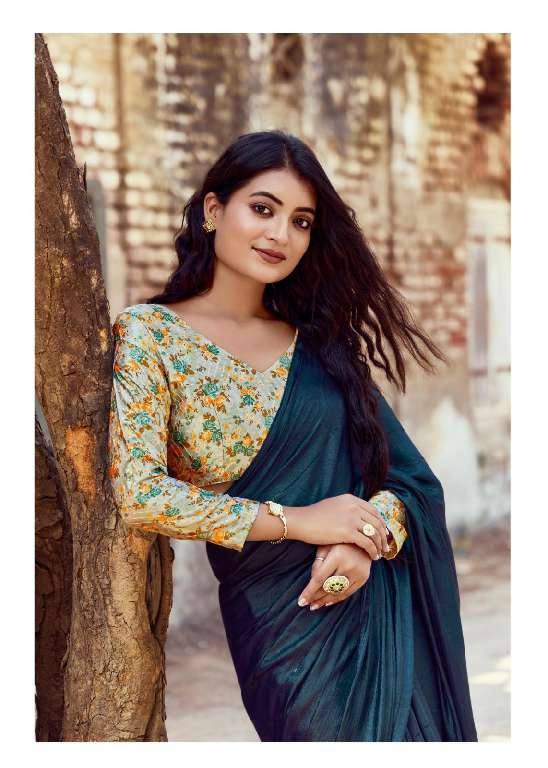 KASHVI CREATION NEEL VOL 17 FANCY LOOK MONO SATIN SAREE FOR WOME