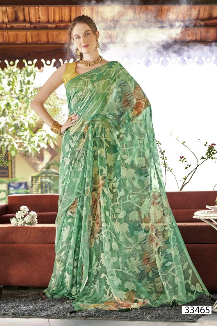 VALLABHI PRINTS LAUCH MRITANSHI VOL 2 SUPER LOOK FLORAL BRASSO SAREE