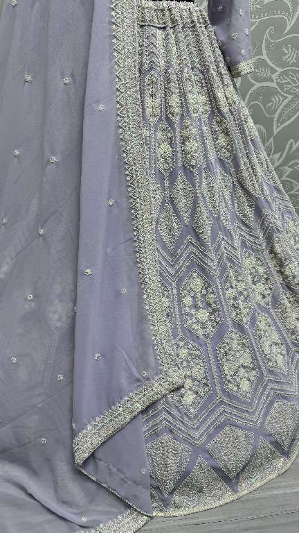 ANJANI ART D.NO 2852 WHOLESALE PURE GEORGETTE DESIGNER LEHENGAS