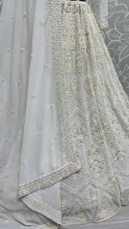 ANJANI ART D.NO 2852 WHOLESALE PURE GEORGETTE DESIGNER LEHENGAS