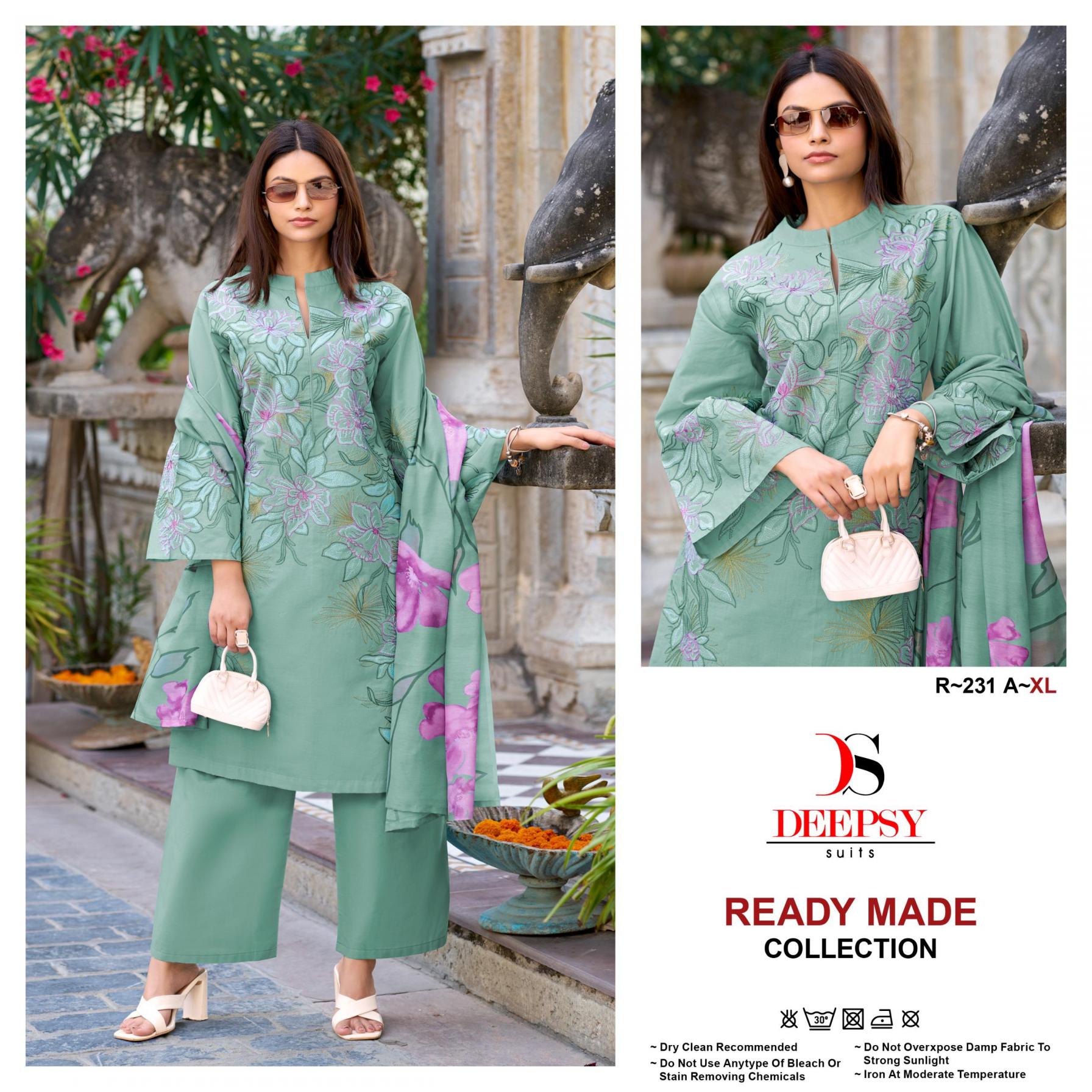 DEEPSY SUITS PRESENT R-231 COTTON BEAUTIFUL KURTI, BOTTOM WITH DUPATTA