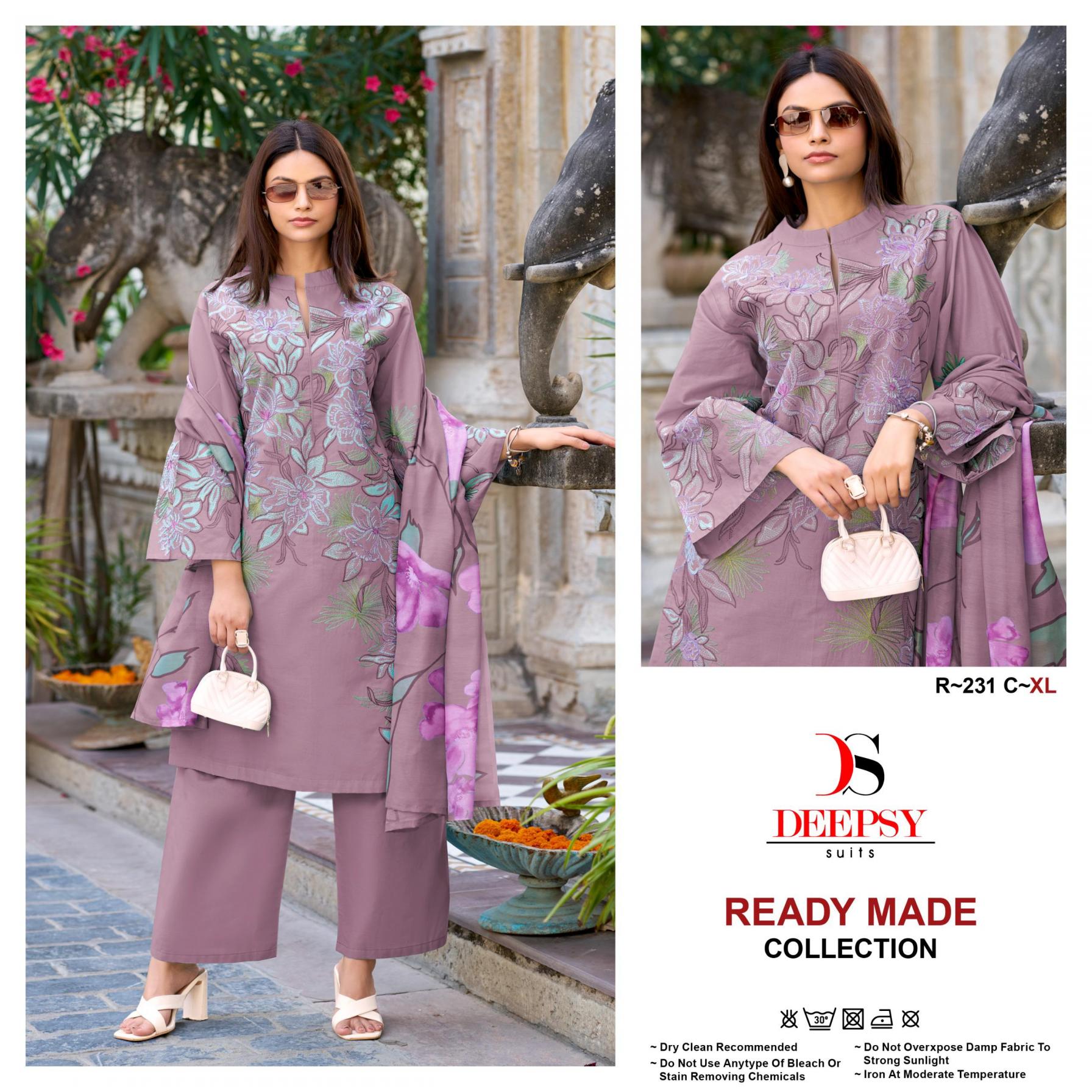 DEEPSY SUITS PRESENT R-231 COTTON BEAUTIFUL KURTI, BOTTOM WITH DUPATTA