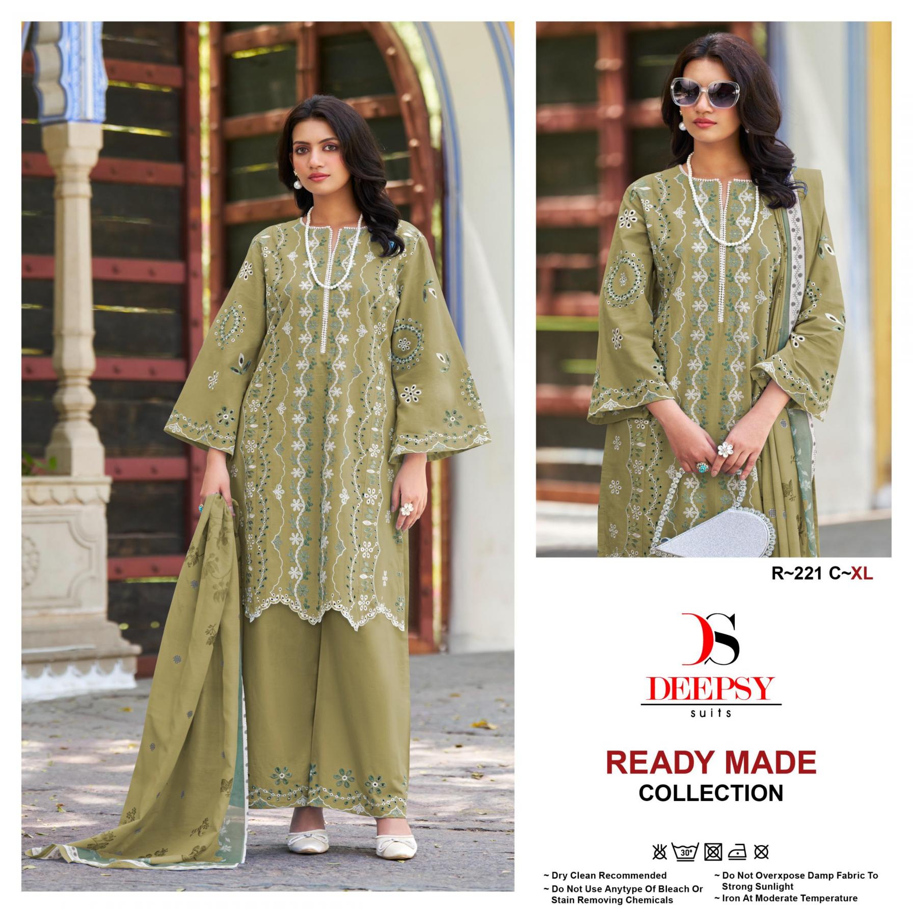 R-221 BY DEEPSY SUITS COTTON READYMADE MODERN PAKISTANI PLAZZO SUIT