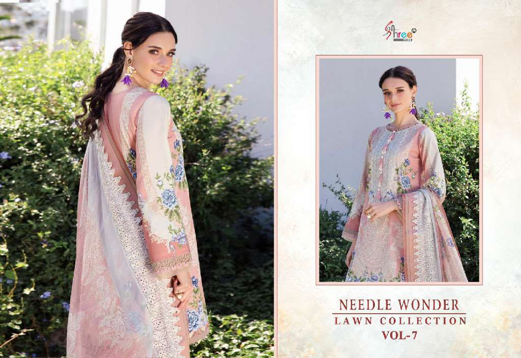 Shree Fabs Needle Wonder Lawn Collection Vol-7 Wholesale Indian Pakistani Suits