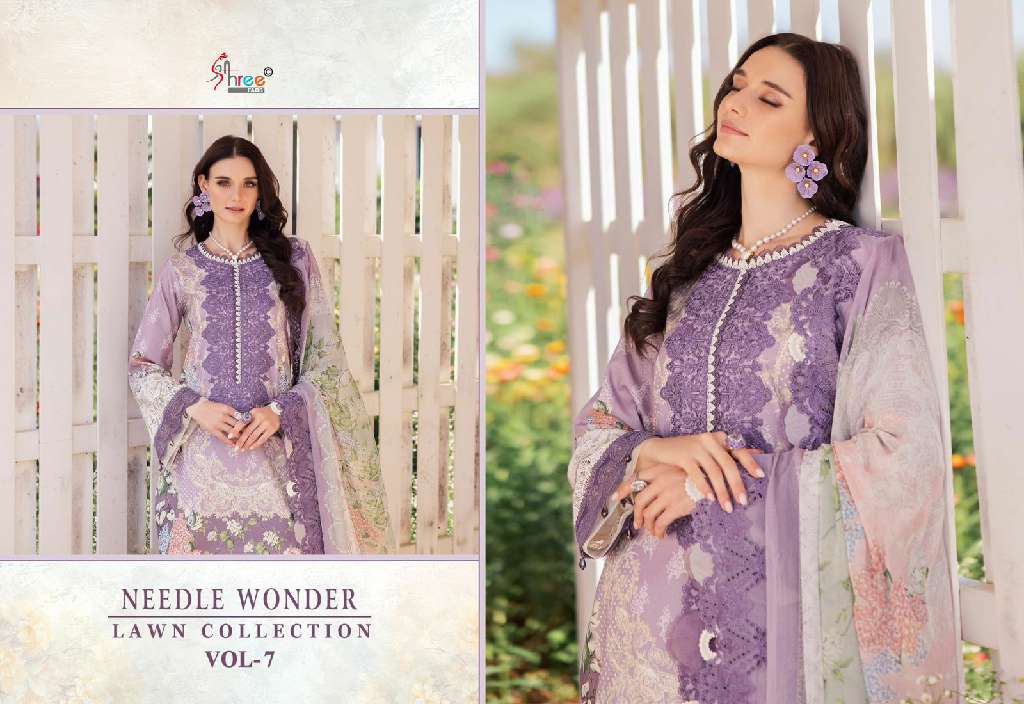 Shree Fabs Needle Wonder Lawn Collection Vol-7 Wholesale Indian Pakistani Suits