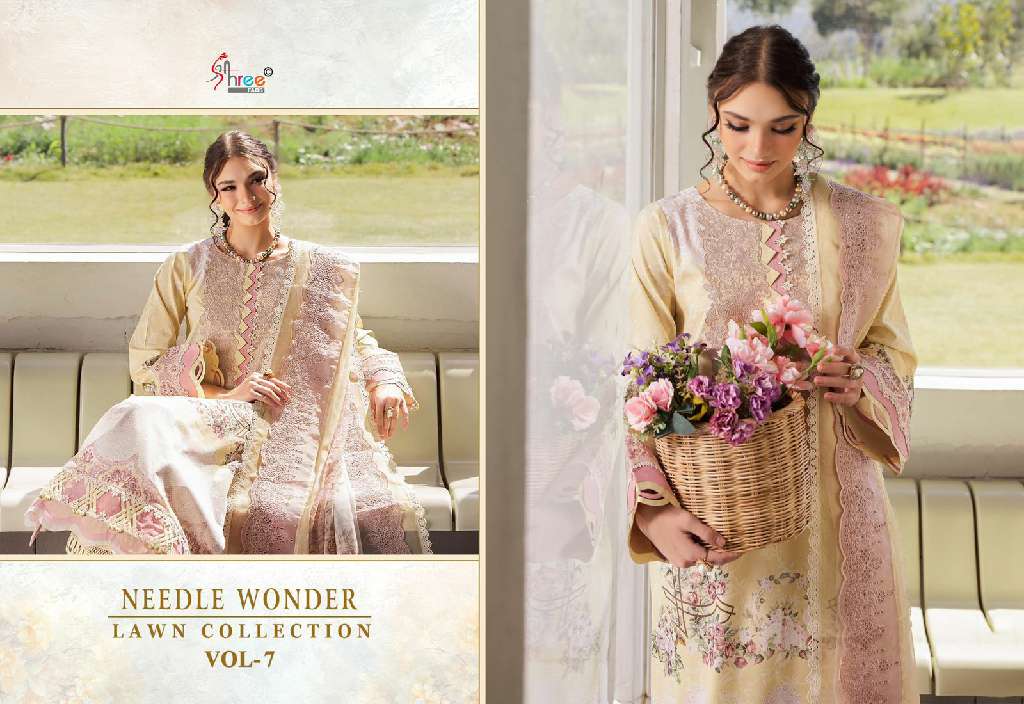 Shree Fabs Needle Wonder Lawn Collection Vol-7 Wholesale Indian Pakistani Suits