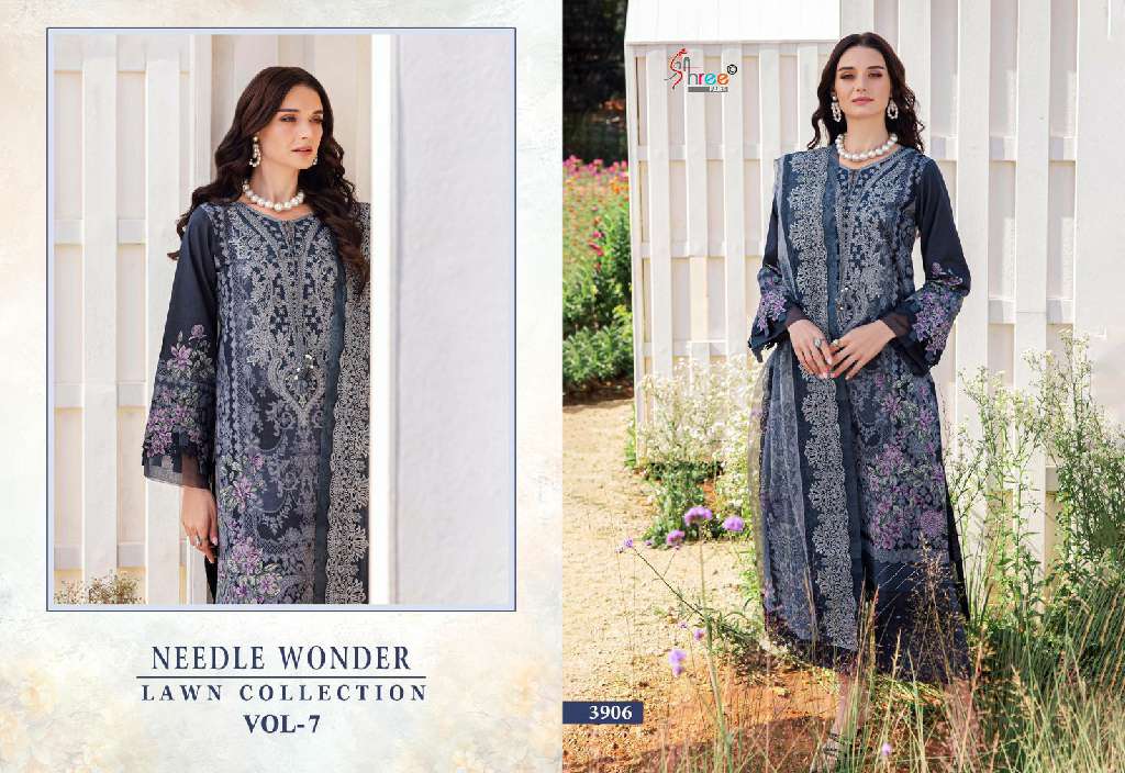 Shree Fabs Needle Wonder Lawn Collection Vol-7 Wholesale Indian Pakistani Suits