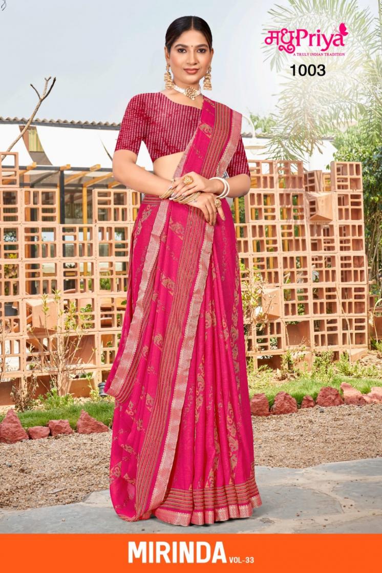 MADHUPRIYA PRESENT MIRINDA VOL 33 STYLISH LOOK PRINTED SAREE