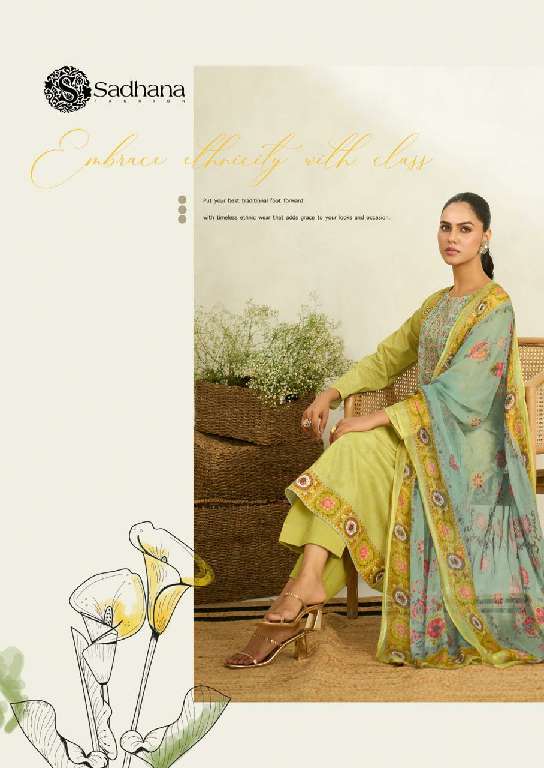 SADHANA LAUNCH RAABTA WHOLESALE PURE LAWN COTTON WITH FANCY HANDWORK DESIGNER SUITS