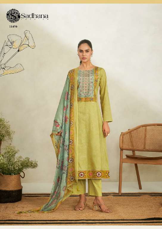SADHANA LAUNCH RAABTA WHOLESALE PURE LAWN COTTON WITH FANCY HANDWORK DESIGNER SUITS