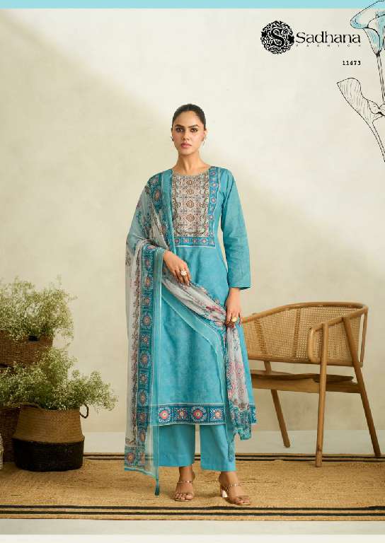 SADHANA LAUNCH RAABTA WHOLESALE PURE LAWN COTTON WITH FANCY HANDWORK DESIGNER SUITS