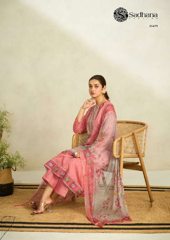 SADHANA LAUNCH RAABTA WHOLESALE PURE LAWN COTTON WITH FANCY HANDWORK DESIGNER SUITS