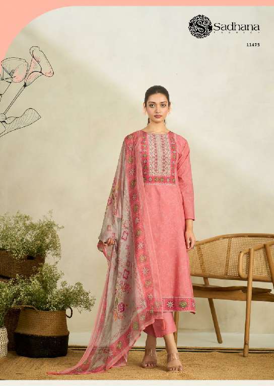SADHANA LAUNCH RAABTA WHOLESALE PURE LAWN COTTON WITH FANCY HANDWORK DESIGNER SUITS