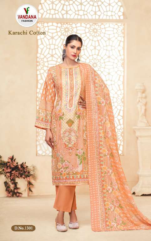 Vandana Karachi Cotton Vol-13 Wholesale Pure Cotton With Digital Style Print Pakistani Dress Material