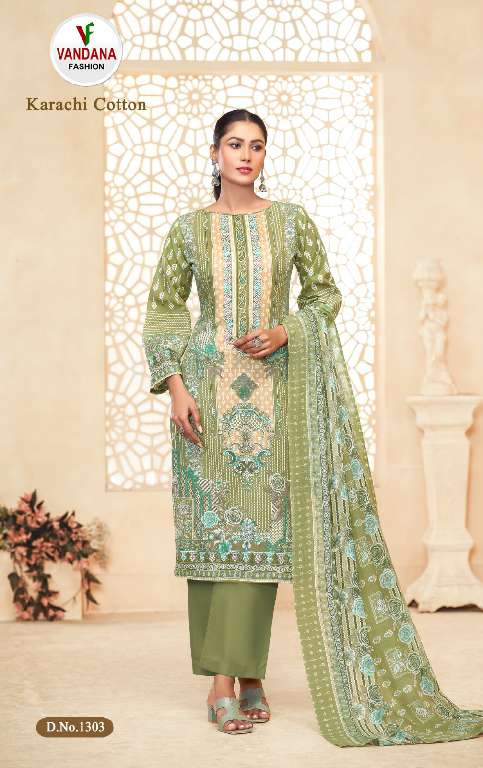 Vandana Karachi Cotton Vol-13 Wholesale Pure Cotton With Digital Style Print Pakistani Dress Material