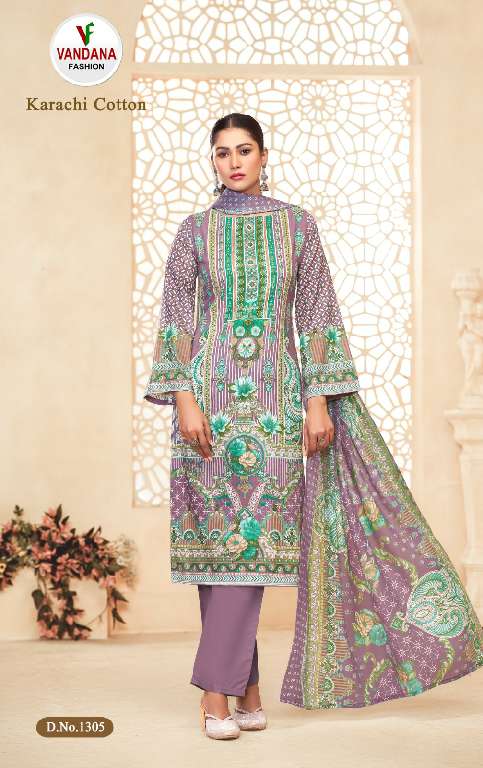 Vandana Karachi Cotton Vol-13 Wholesale Pure Cotton With Digital Style Print Pakistani Dress Material