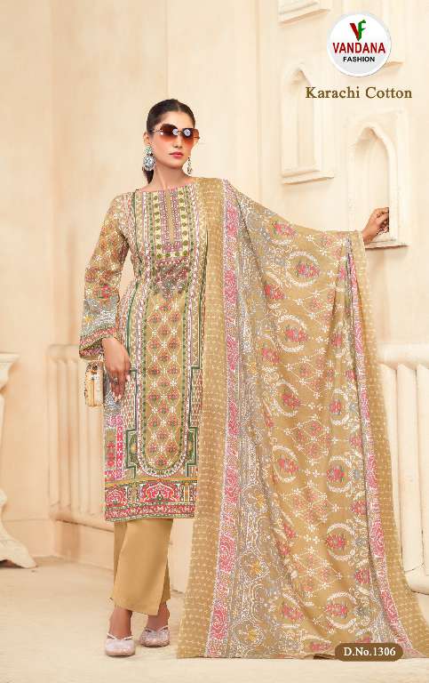 Vandana Karachi Cotton Vol-13 Wholesale Pure Cotton With Digital Style Print Pakistani Dress Material