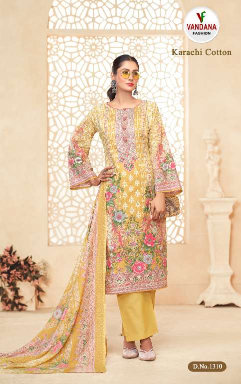 Vandana Karachi Cotton Vol-13 Wholesale Pure Cotton With Digital Style Print Pakistani Dress Material