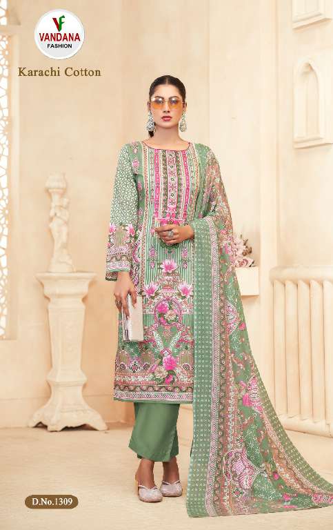 Vandana Karachi Cotton Vol-13 Wholesale Pure Cotton With Digital Style Print Pakistani Dress Material