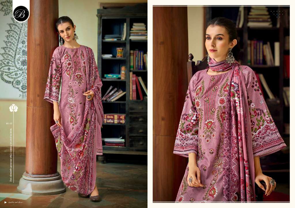 Belliza Chevron Vol-3 Wholesale Pure Cotton With Self Embroidery Work Dress Material