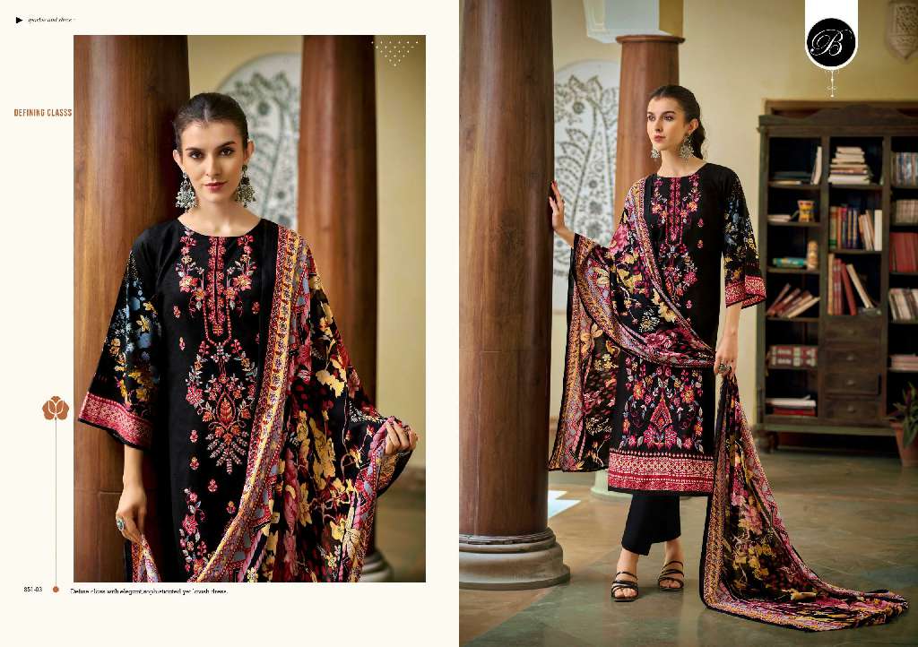 Belliza Chevron Vol-3 Wholesale Pure Cotton With Self Embroidery Work Dress Material