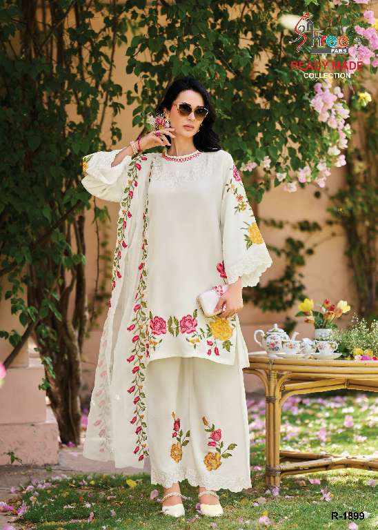 SHREE FABS R-1899 WHOLESALE READYMADE TRENDY PAKISTANI 3 PCS SUITS