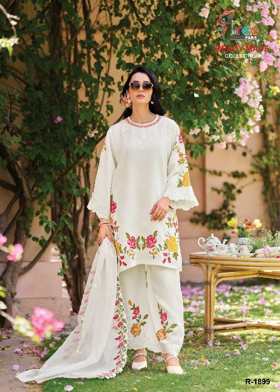 SHREE FABS R-1899 WHOLESALE READYMADE TRENDY PAKISTANI 3 PCS SUITS