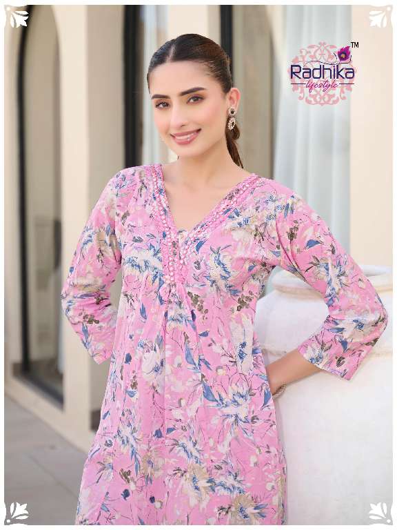 cotton bells vol 2 by radhika lifestyle cotton fully stitch plus size casual kurti with Pant