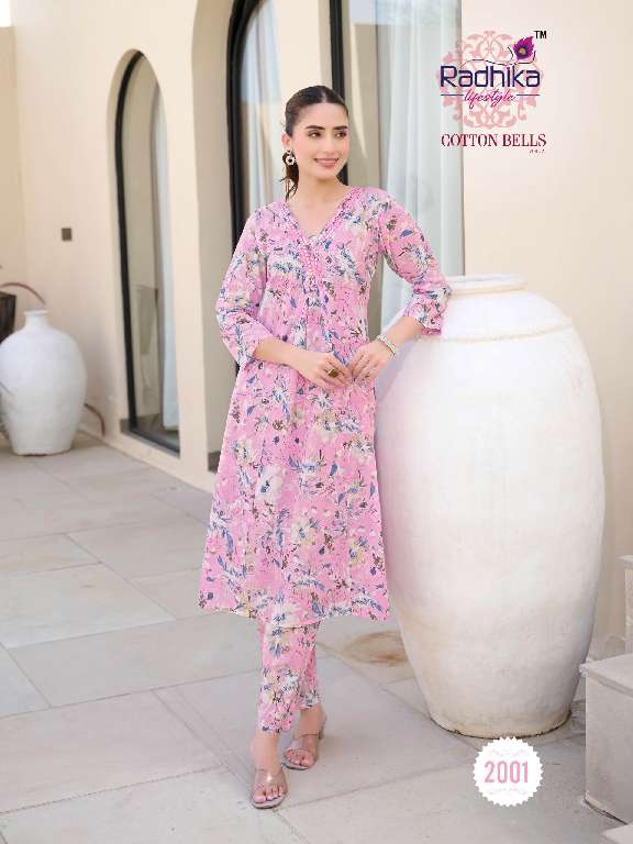 cotton bells vol 2 by radhika lifestyle cotton fully stitch plus size casual kurti with Pant