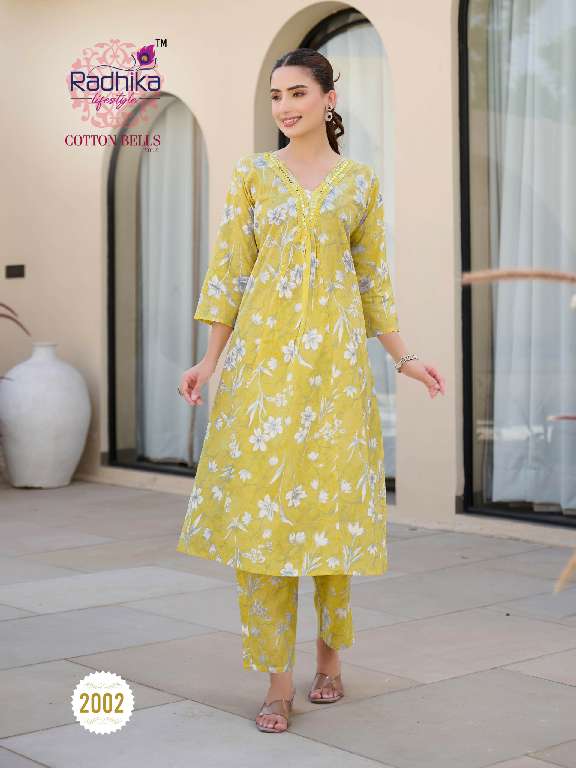 cotton bells vol 2 by radhika lifestyle cotton fully stitch plus size casual kurti with Pant