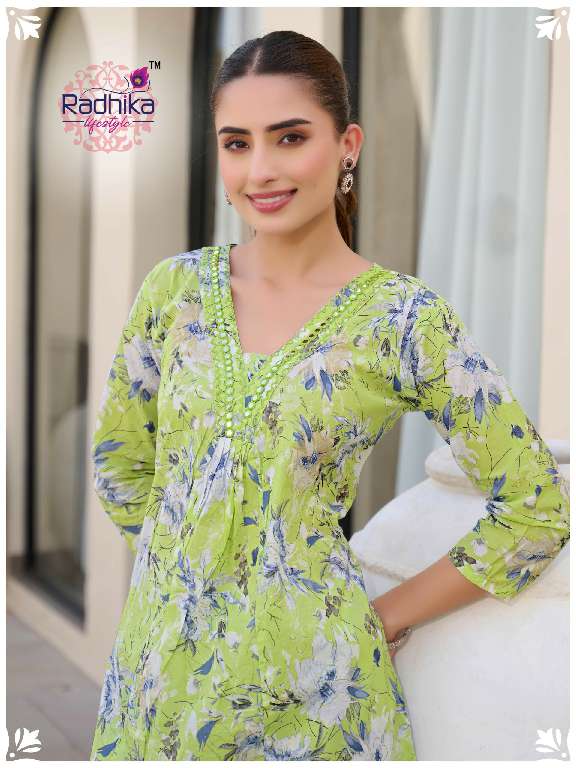 cotton bells vol 2 by radhika lifestyle cotton fully stitch plus size casual kurti with Pant