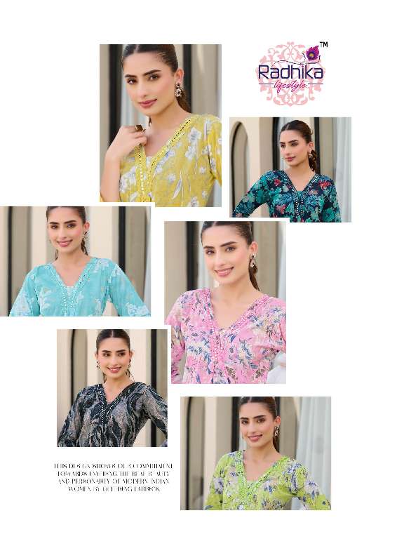 cotton bells vol 2 by radhika lifestyle cotton fully stitch plus size casual kurti with Pant