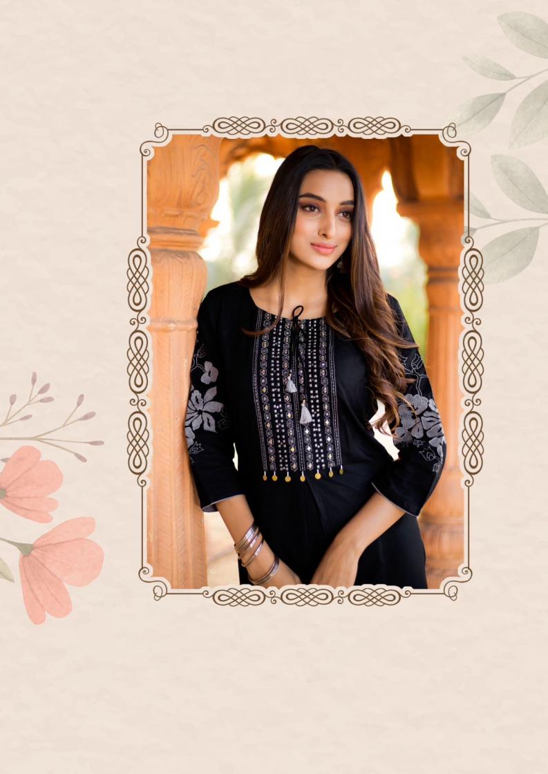 KADLEE LAUNCH LADLEE RAYON HAND WORKED BEAUTIFUL KURTI