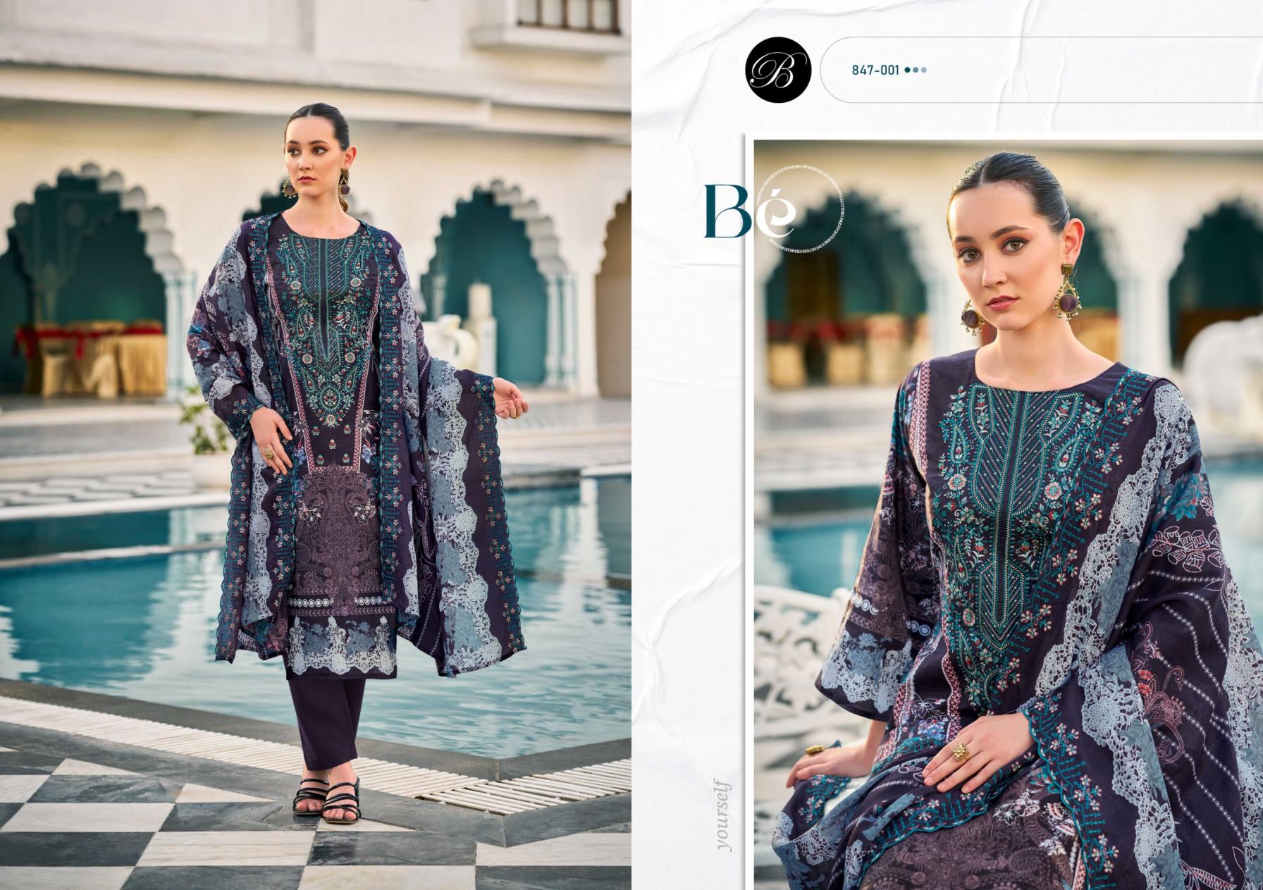 BELLIZA DESIGNER STUDIO PRESENT GUZARISH VOL 23 COTTON UNSTITCH DRESS MATERIAL ONLINE