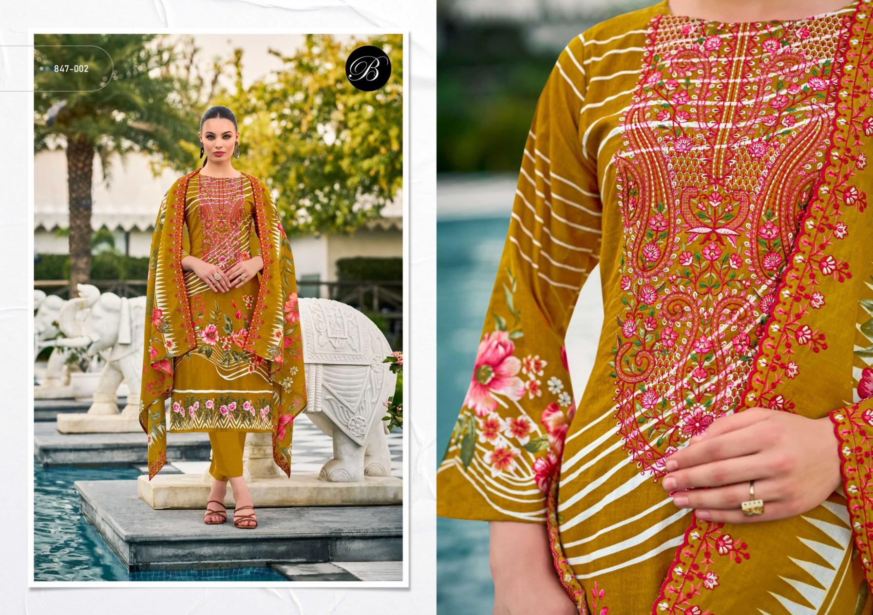 BELLIZA DESIGNER STUDIO PRESENT GUZARISH VOL 23 COTTON UNSTITCH DRESS MATERIAL ONLINE